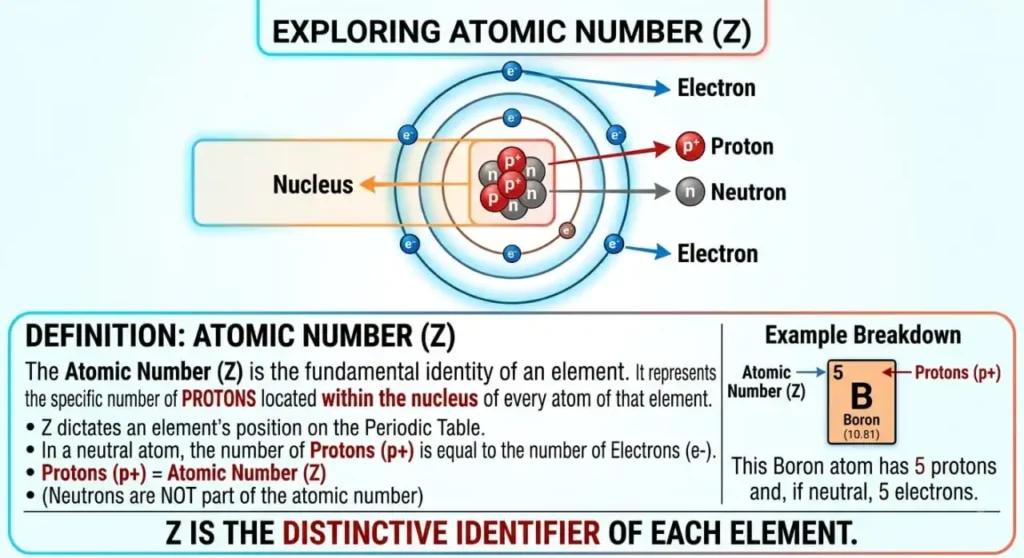 3d alustration of atomic number 
